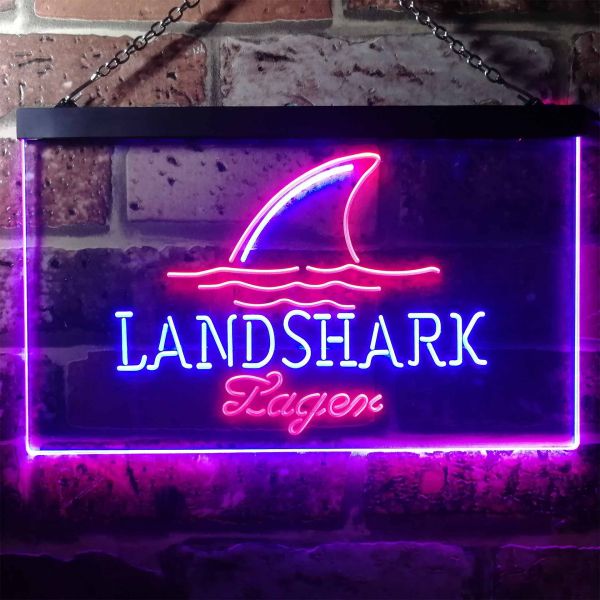 Landshark Lager - Sharkfin Dual LED Neon Light Sign